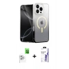MARSİLYAN™- iPhone 16 Pro Max Kılıf Eksen Minimal Özel Seri - Siyah Bilvis 3X AR HD Cam Ekran Koruyucu + Raze Metal Kamera Lens - BZ