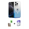 MARSİLYAN™- iPhone 16 Pro Max Kılıf Eksen Minimal Özel Seri - Siyah Bilvis 5in1 3D Magic Cam Ekran Koruyucu + Raze Metal Kamera Lens - CLTM