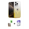 MARSİLYAN™- iPhone 16 Pro Max Kılıf Eksen Minimal Özel Seri - Siyah Bilvis 5in1 3D Magic Cam Ekran Koruyucu + Raze Metal Kamera Lens - CLTM