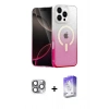 MARSİLYAN™- iPhone 16 Pro Max Kılıf Eksen Minimal Özel Seri - Siyah Bilvis 5in1 3D Magic Cam Ekran Koruyucu + Pers Alüminyum Kamera Lens - GI
