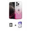 MARSİLYAN™- iPhone 16 Pro Max Kılıf Eksen Minimal Özel Seri - Siyah Bilvis 5in1 3D Magic Cam Ekran Koruyucu + PVD Metal Kamera Lens - GD