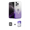 MARSİLYAN™- iPhone 16 Pro Max Kılıf Eksen Minimal Özel Seri - Siyah Bilvis 5in1 3D Magic Cam Ekran Koruyucu + PVD Metal Kamera Lens - SH