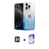 MARSİLYAN™- iPhone 16 Pro Max Kılıf Eksen Minimal Özel Seri - Siyah Bilvis 5in1 3D Magic Cam Ekran Koruyucu + PVD Metal Kamera Lens - SH
