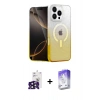 MARSİLYAN™- iPhone 16 Pro Max Kılıf Eksen Minimal Özel Seri - Siyah Bilvis 5in1 3D Magic Cam Ekran Koruyucu + Bilvis Titan Kamera Lens - SH