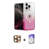 MARSİLYAN™- iPhone 16 Pro Max Kılıf Eksen Minimal Özel Seri - Siyah Bilvis 5in1 3D Magic Cam Ekran Koruyucu + Pers Alüminyum Kamera Lens - CLTM