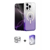 MARSİLYAN™- iPhone 16 Pro Max Kılıf Eksen Minimal Özel Seri - Siyah Bilvis 5in1 3D Magic Cam Ekran Koruyucu + Pers Alüminyum Kamera Lens - GS