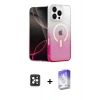 MARSİLYAN™- iPhone 16 Pro Max Kılıf Eksen Minimal Özel Seri - Siyah Bilvis 5in1 3D Magic Cam Ekran Koruyucu + PVD Metal Kamera Lens - SH