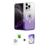 MARSİLYAN™- iPhone 16 Pro Max Kılıf Eksen Minimal Özel Seri - Siyah Bilvis 5in1 3D Magic Cam Ekran Koruyucu + Raze Metal Kamera Lens - BZ
