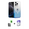 MARSİLYAN™- iPhone 16 Pro Max Kılıf Eksen Minimal Özel Seri - Siyah Bilvis 5in1 3D Magic Cam Ekran Koruyucu + Siyah Raze Metal Kamera Lens