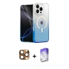 MARSİLYAN™- iPhone 16 Pro Max Kılıf Eksen Minimal Özel Seri - Siyah Bilvis 5in1 3D Magic Cam Ekran Koruyucu + Pers Alüminyum Kamera Lens - CLTM
