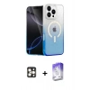 MARSİLYAN™- iPhone 16 Pro Max Kılıf Eksen Minimal Özel Seri - Siyah Bilvis 5in1 3D Magic Cam Ekran Koruyucu + PVD Metal Kamera Lens - GD