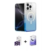 MARSİLYAN™- iPhone 16 Pro Max Kılıf Eksen Minimal Özel Seri - Siyah Bilvis 5in1 5D Magic Hayalet Cam Ekran Koruyucu + Siyah Bilvis Titan Kamera Lens