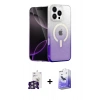 MARSİLYAN™- iPhone 16 Pro Max Kılıf Eksen Minimal Özel Seri - Siyah Bilvis 5in1 5D Magic Hayalet Cam Ekran Koruyucu + Bilvis Titan Kamera Lens - GS