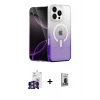 MARSİLYAN™- iPhone 16 Pro Max Kılıf Eksen Minimal Özel Seri - Siyah Bilvis Hayalet Cam Ekran Koruyucu + Bilvis Titan Kamera Lens - GS