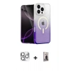 MARSİLYAN™- iPhone 16 Pro Max Kılıf Eksen Minimal Özel Seri - Siyah Bilvis Hayalet Cam Ekran Koruyucu + Pers Alüminyum Kamera Lens - GS