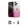 MARSİLYAN™- iPhone 16 Pro Max Kılıf Eksen Minimal Özel Seri - Siyah Bilvis Hayalet Cam Ekran Koruyucu + PVD Metal Kamera Lens - GD