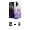 MARSİLYAN™- iPhone 16 Pro Max Kılıf Eksen Minimal Özel Seri - Siyah Bilvis Hayalet Cam Ekran Koruyucu + PVD Metal Kamera Lens - GS