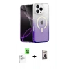 MARSİLYAN™- iPhone 16 Pro Max Kılıf Eksen Minimal Özel Seri - Siyah Bilvis Hayalet Cam Ekran Koruyucu + Raze Metal Kamera Lens - BZ