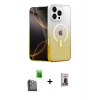 MARSİLYAN™- iPhone 16 Pro Max Kılıf Eksen Minimal Özel Seri - Siyah Bilvis Hayalet Cam Ekran Koruyucu + Raze Metal Kamera Lens - SH