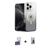 MARSİLYAN™- iPhone 16 Pro Max Kılıf Eksen Minimal Özel Seri - Siyah Bilvis Hayalet Cam Ekran Koruyucu + Bilvis Titan Kamera Lens - TMGI