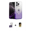 MARSİLYAN™- iPhone 16 Pro Max Kılıf Eksen Minimal Özel Seri - Siyah Buffer Cam Ekran Koruyucu + Bilvis Titan Kamera Lens - TMGI