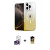 MARSİLYAN™- iPhone 16 Pro Max Kılıf Eksen Minimal Özel Seri - Siyah Buffer Cam Ekran Koruyucu + Bilvis Titan Kamera Lens - SH