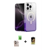 MARSİLYAN™- iPhone 16 Pro Max Kılıf Eksen Minimal Özel Seri - Siyah Buffer Cam Ekran Koruyucu + Raze Metal Kamera Lens - NLGY