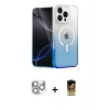 MARSİLYAN™- iPhone 16 Pro Max Kılıf Eksen Minimal Özel Seri - Siyah Buffer Cam Ekran Koruyucu + Pers Alüminyum Kamera Lens - GS