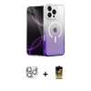 MARSİLYAN™- iPhone 16 Pro Max Kılıf Eksen Minimal Özel Seri - Siyah Buffer Cam Ekran Koruyucu + Pers Alüminyum Kamera Lens - GS