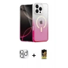 MARSİLYAN™- iPhone 16 Pro Max Kılıf Eksen Minimal Özel Seri - Siyah Buffer Cam Ekran Koruyucu + Pers Alüminyum Kamera Lens - GS