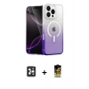 MARSİLYAN™- iPhone 16 Pro Max Kılıf Eksen Minimal Özel Seri - Siyah Buffer Cam Ekran Koruyucu + PVD Metal Kamera Lens - SH