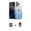 MARSİLYAN™- iPhone 16 Pro Max Kılıf Eksen Minimal Özel Seri - Siyah Buffer Cam Ekran Koruyucu + PVD Metal Kamera Lens - SH
