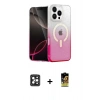 MARSİLYAN™- iPhone 16 Pro Max Kılıf Eksen Minimal Özel Seri - Siyah Buffer Cam Ekran Koruyucu + PVD Metal Kamera Lens - SH