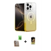 MARSİLYAN™- iPhone 16 Pro Max Kılıf Eksen Minimal Özel Seri - Siyah Buffer Cam Ekran Koruyucu + Raze Metal Kamera Lens - CLTM