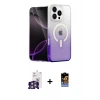 MARSİLYAN™- iPhone 16 Pro Max Kılıf Eksen Minimal Özel Seri - Siyah Buffer Hayalet Cam Ekran Koruyucu + Bilvis Titan Kamera Lens - GS