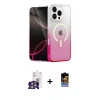 MARSİLYAN™- iPhone 16 Pro Max Kılıf Eksen Minimal Özel Seri - Siyah Buffer Hayalet Cam Ekran Koruyucu + Bilvis Titan Kamera Lens - GS