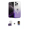MARSİLYAN™- iPhone 16 Pro Max Kılıf Eksen Minimal Özel Seri - Siyah Buffer Hayalet Cam Ekran Koruyucu + Bilvis Titan Kamera Lens - SH