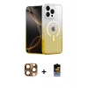MARSİLYAN™- iPhone 16 Pro Max Kılıf Eksen Minimal Özel Seri - Siyah Buffer Hayalet Cam Ekran Koruyucu + Pers Alüminyum Kamera Lens - CLTM