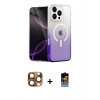 MARSİLYAN™- iPhone 16 Pro Max Kılıf Eksen Minimal Özel Seri - Siyah Buffer Hayalet Cam Ekran Koruyucu + Pers Alüminyum Kamera Lens - CLTM