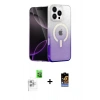 MARSİLYAN™- iPhone 16 Pro Max Kılıf Eksen Minimal Özel Seri - Siyah Buffer Hayalet Cam Ekran Koruyucu + Raze Metal Kamera Lens - BZ