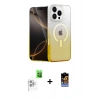 MARSİLYAN™- iPhone 16 Pro Max Kılıf Eksen Minimal Özel Seri - Siyah Buffer Hayalet Cam Ekran Koruyucu + Raze Metal Kamera Lens - BZ