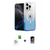 MARSİLYAN™- iPhone 16 Pro Max Kılıf Eksen Minimal Özel Seri - Siyah Buffer Hayalet Cam Ekran Koruyucu + Raze Metal Kamera Lens - BZ