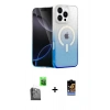 MARSİLYAN™- iPhone 16 Pro Max Kılıf Eksen Minimal Özel Seri - Siyah Buffer Hayalet Cam Ekran Koruyucu + Raze Metal Kamera Lens - SH