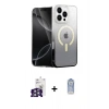 MARSİLYAN™- iPhone 16 Pro Max Kılıf Eksen Minimal Özel Seri - Siyah Joko Magic 5D Cam + Bilvis Titan Kamera Lens - GS