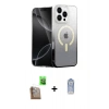 MARSİLYAN™- iPhone 16 Pro Max Kılıf Eksen Minimal Özel Seri - Siyah Joko Magic 5D Cam + Raze Metal Kamera Lens - CLTM