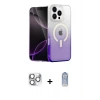 MARSİLYAN™- iPhone 16 Pro Max Kılıf Eksen Minimal Özel Seri - Siyah Joko Magic 5D Cam + Pers Alüminyum Kamera Lens - GS