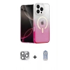 MARSİLYAN™- iPhone 16 Pro Max Kılıf Eksen Minimal Özel Seri - Siyah Joko Magic 5D Cam + Pers Alüminyum Kamera Lens - GI