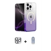 MARSİLYAN™- iPhone 16 Pro Max Kılıf Eksen Minimal Özel Seri - Siyah Joko Magic 5D Cam + Pers Alüminyum Kamera Lens - GI