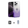 MARSİLYAN™- iPhone 16 Pro Max Kılıf Eksen Minimal Özel Seri - Siyah Joko Magic 5D Cam + PVD Metal Kamera Lens - SH