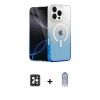 MARSİLYAN™- iPhone 16 Pro Max Kılıf Eksen Minimal Özel Seri - Siyah Joko Magic 5D Cam + PVD Metal Kamera Lens - SH
